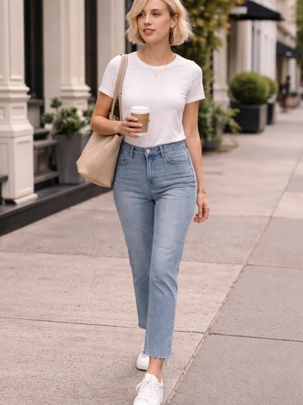 Kensie Jeans Vintage Luxe The Slim Light Wash Raw Hem Jeans